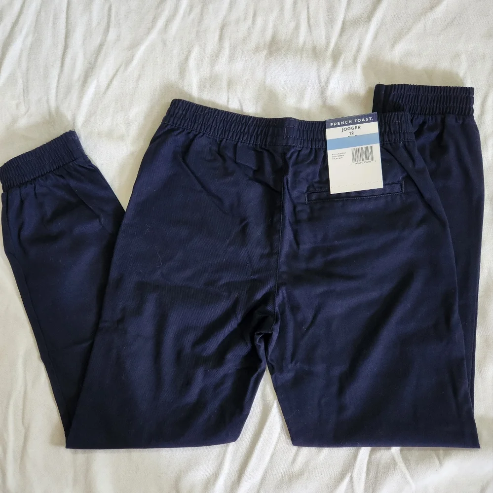 French Toast Boys Pull-On Joggers NWT Navy | School Uniform Size 12